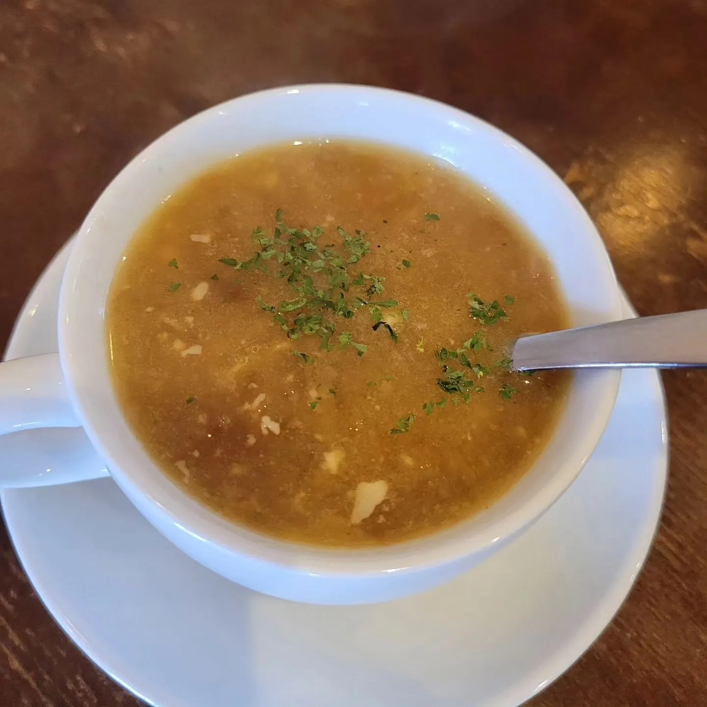 本日よりスープセットにオニオンチーズスープあります🍜